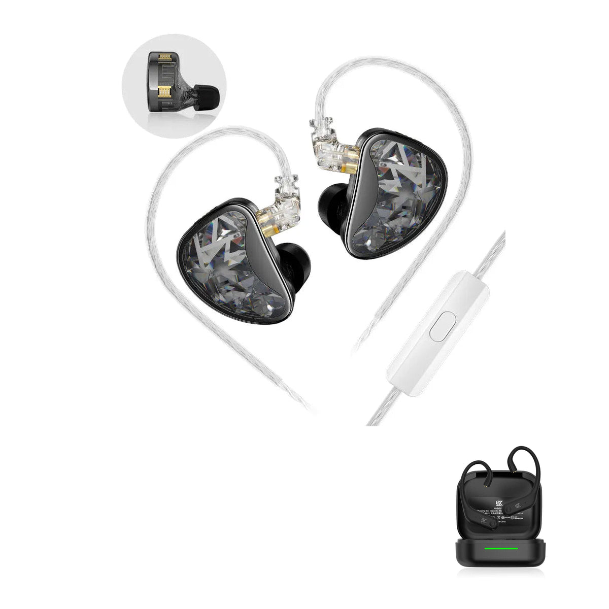 KZ AS24 - 24 Drivers HiFi with KZ AE01 Bluetooth adapter — Tuning / Com Microfone / Com Bluetooth