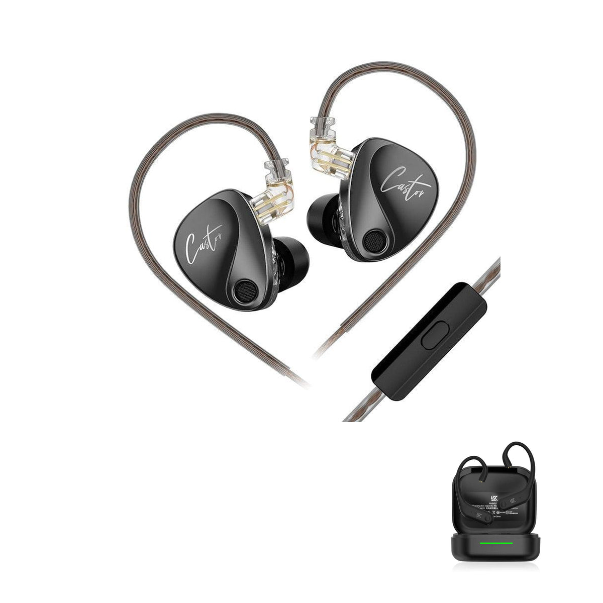 KZ Castor with KZ AE01 Bluetooth adapter — Bass up ⬆ / Com Microfone / Com Bluetooth