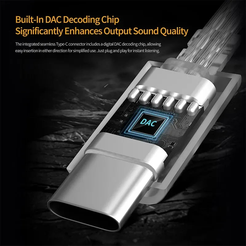 Cabo KZ USB-C OFC Banhado a Prata Premium