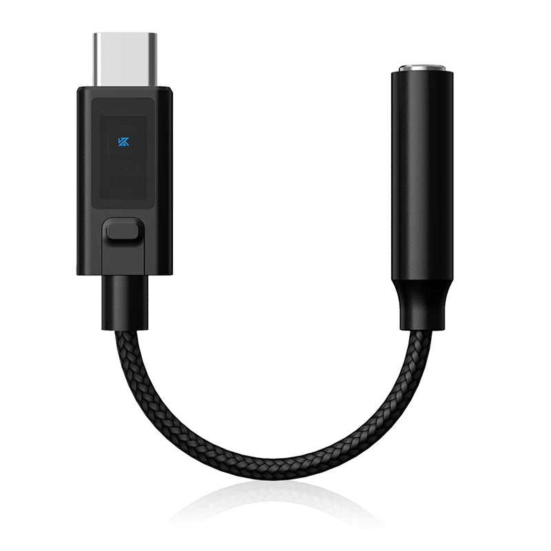 Adaptador USB Tipo-C para P2 fêmea (3.5mm) KZ AM02 DAC