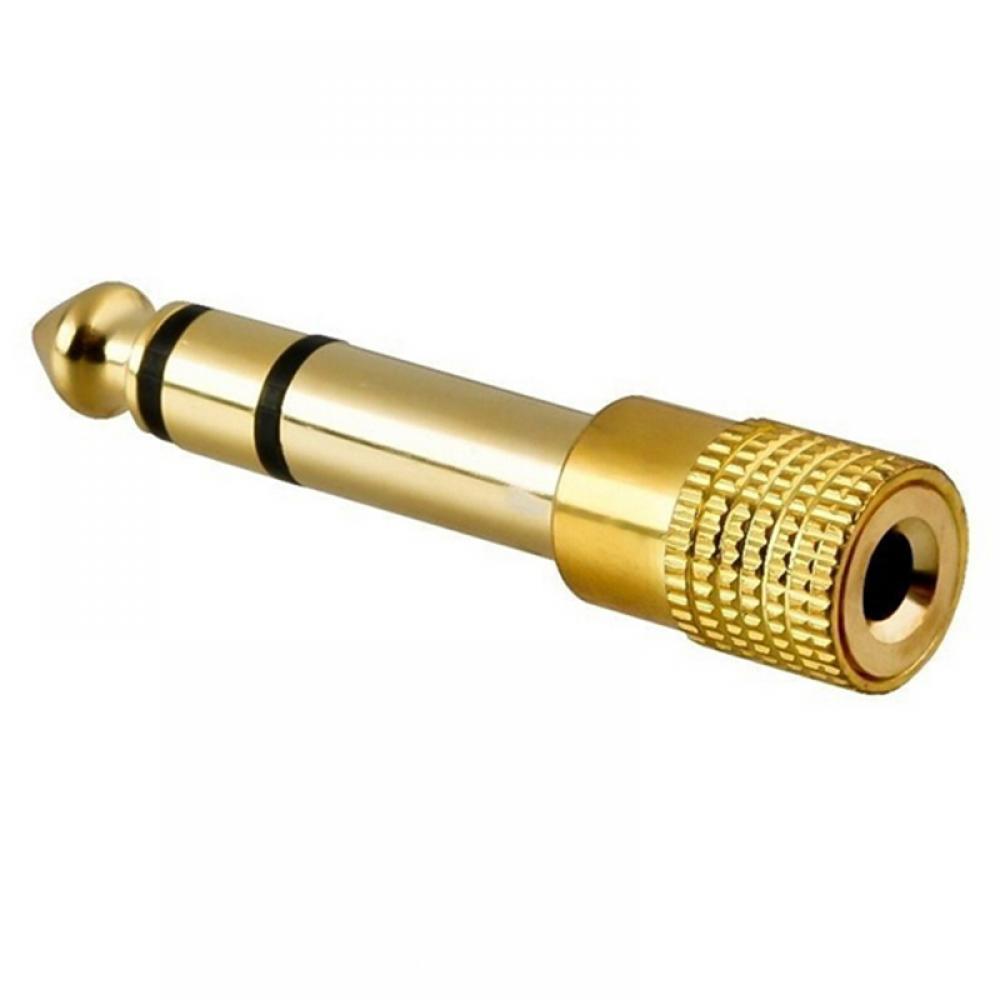 Adaptador Estéreo Banhado a Ouro P10 x P2 - Kz Music Store