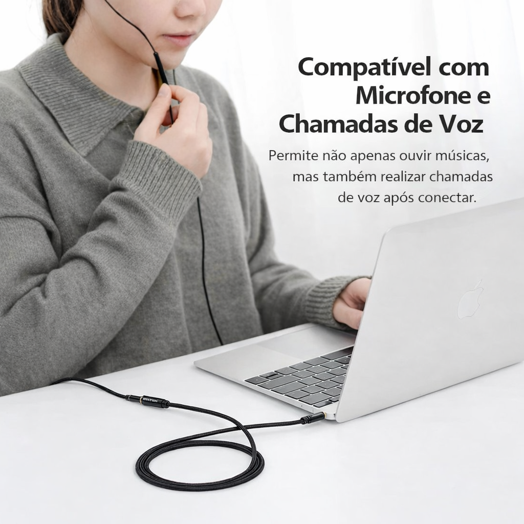 Extensão de Áudio Vention com Suporte a Microfone