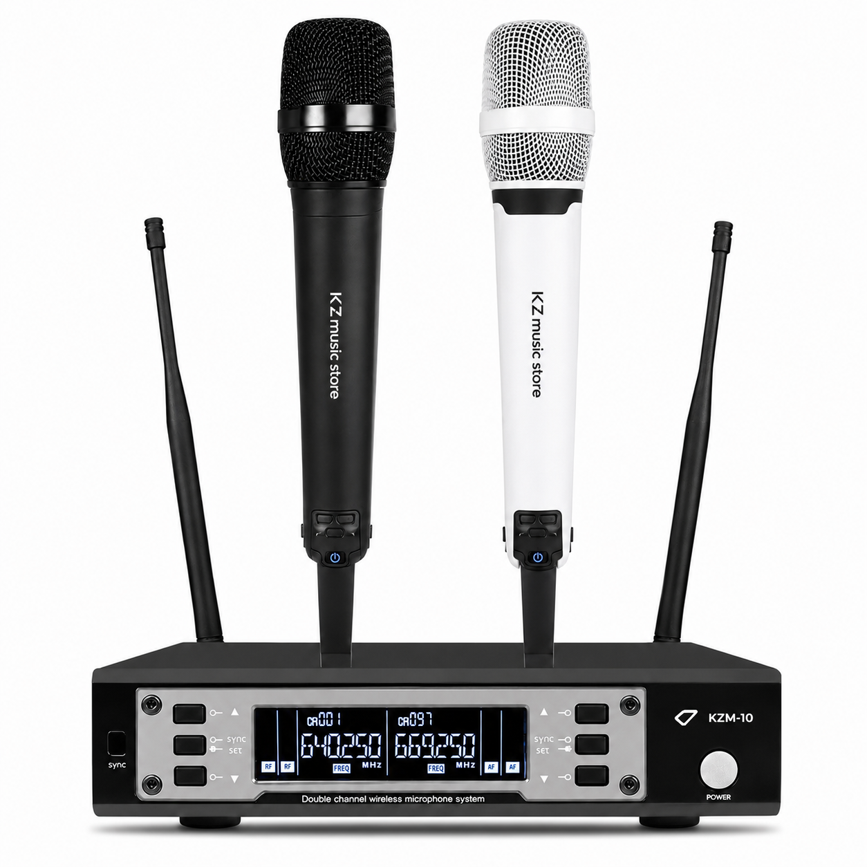 Microfone sem fio Duplo KZ Music Store KZM-10