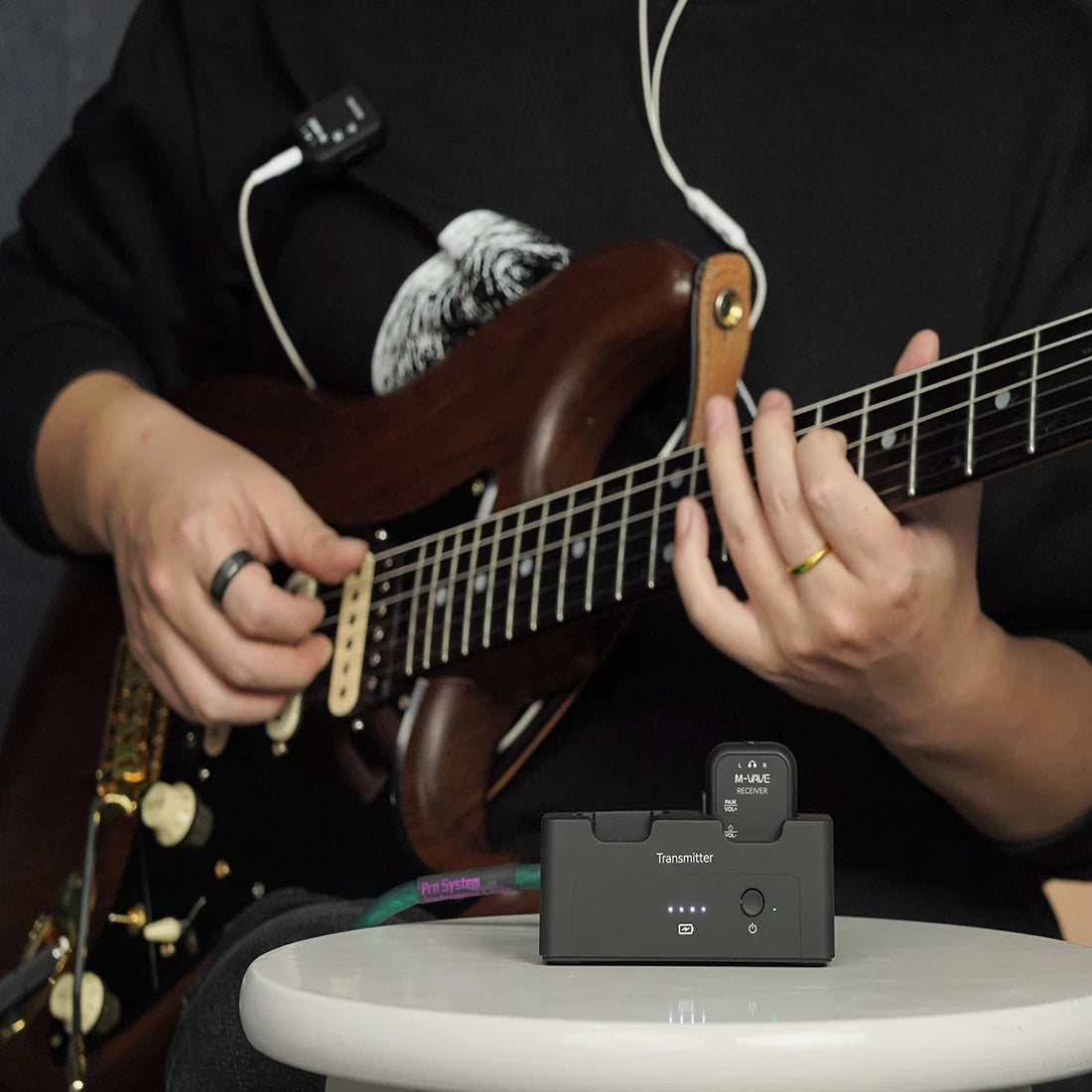 Novo M-VAVE WP-12 – Sistema de Monitoramento In-Ear Sem Fio (1 Transmissor + 2 Receptores)