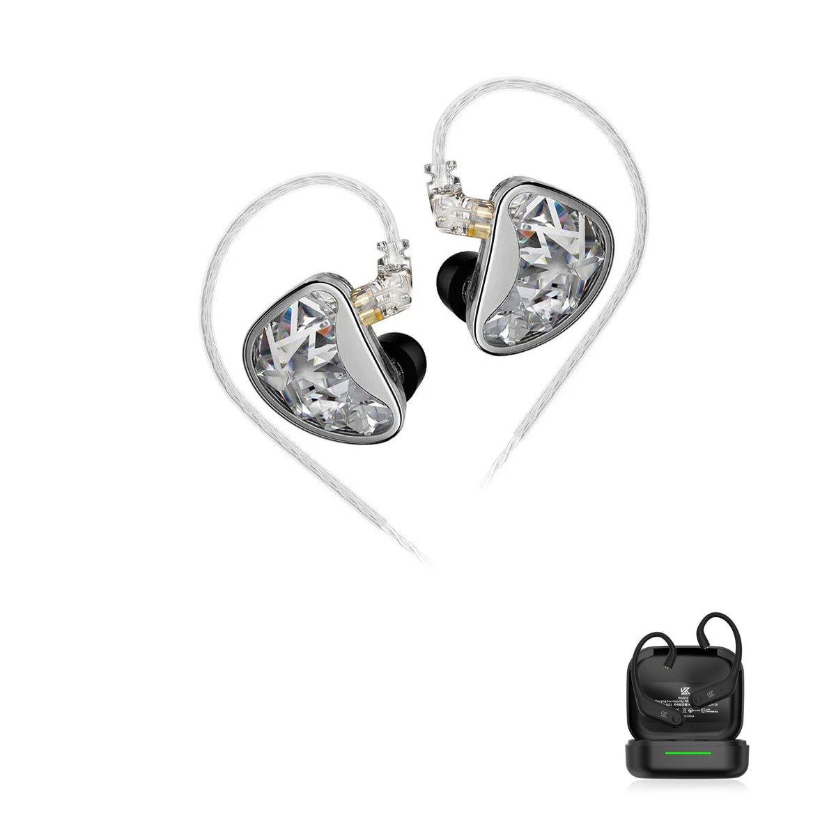KZ AS24 - 24 Drivers HiFi with KZ AE01 Bluetooth adapter — Padrão / Sem Microfone / Com Bluetooth