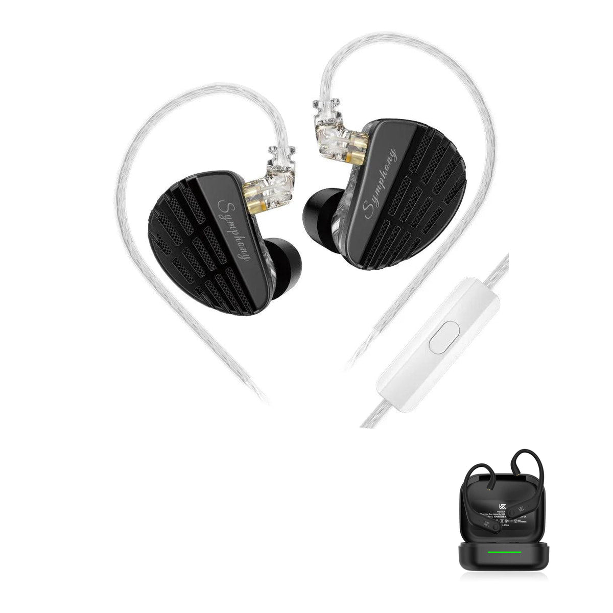 Fone de ouvido in-ear KZ Symphony with KZ AE01 Bluetooth adapter — Com Microfone / Com Bluetooth