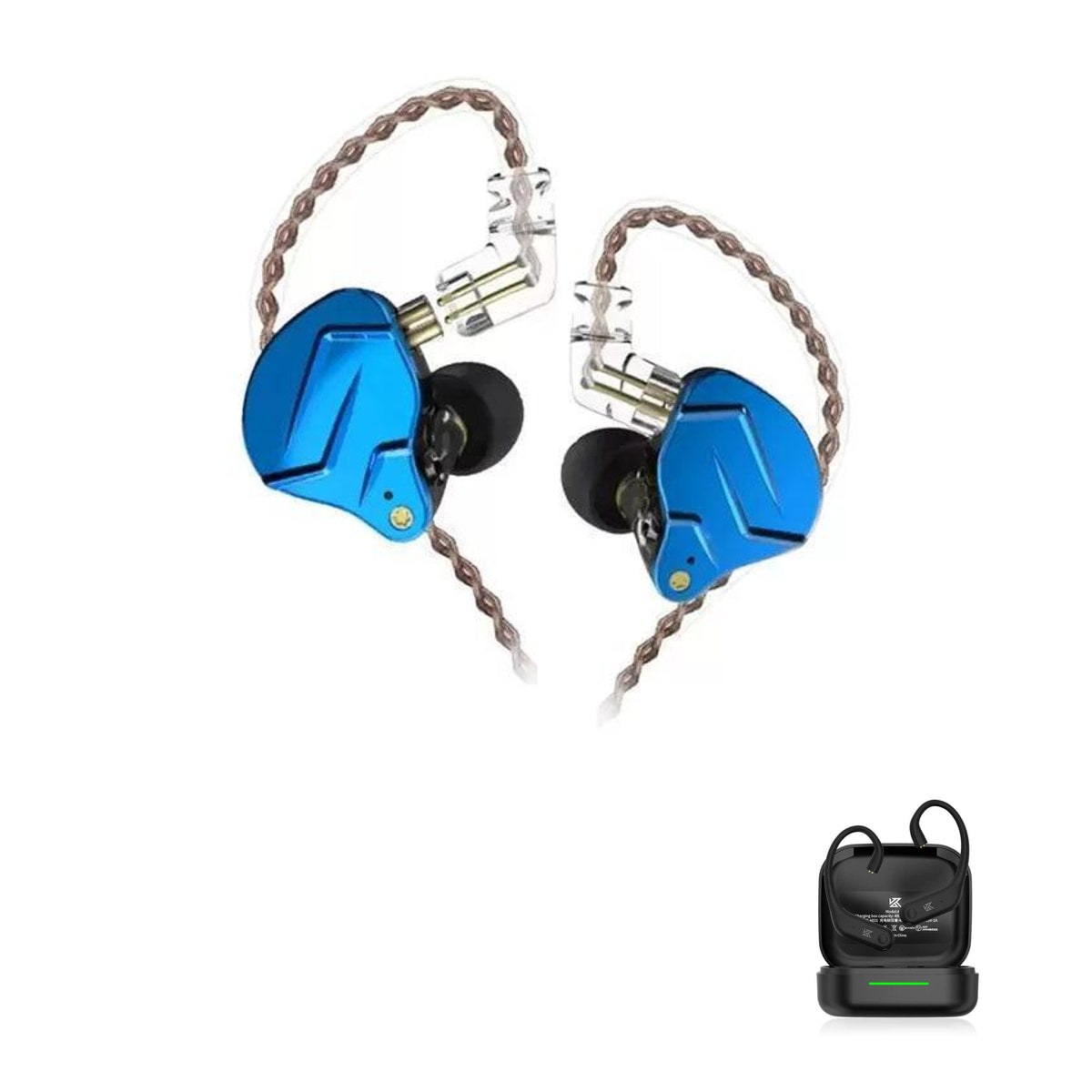 KZ ZSN PRO with KZ AE01 Bluetooth adapter — Royal Blue • Versão Limitada / Sem Microfone / Com Bluetooth