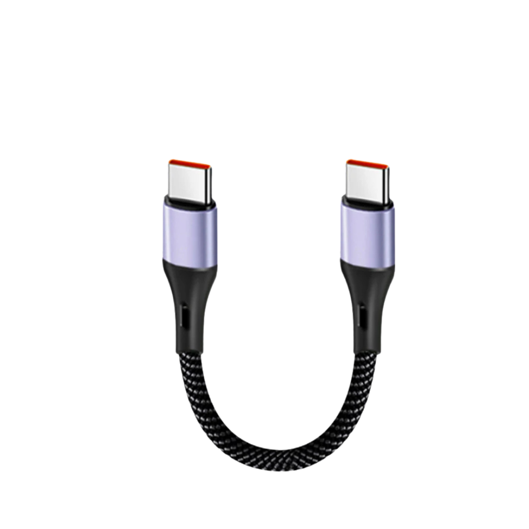 Cabo USB-C 90° para USB-C – Carregamento Rápido e Transferência de Dados