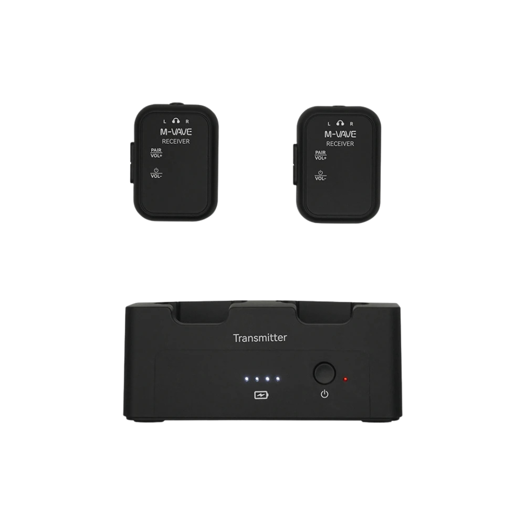 Novo M-VAVE WP-12 – Sistema de Monitoramento In-Ear Sem Fio (1 Transmissor + 2 Receptores)