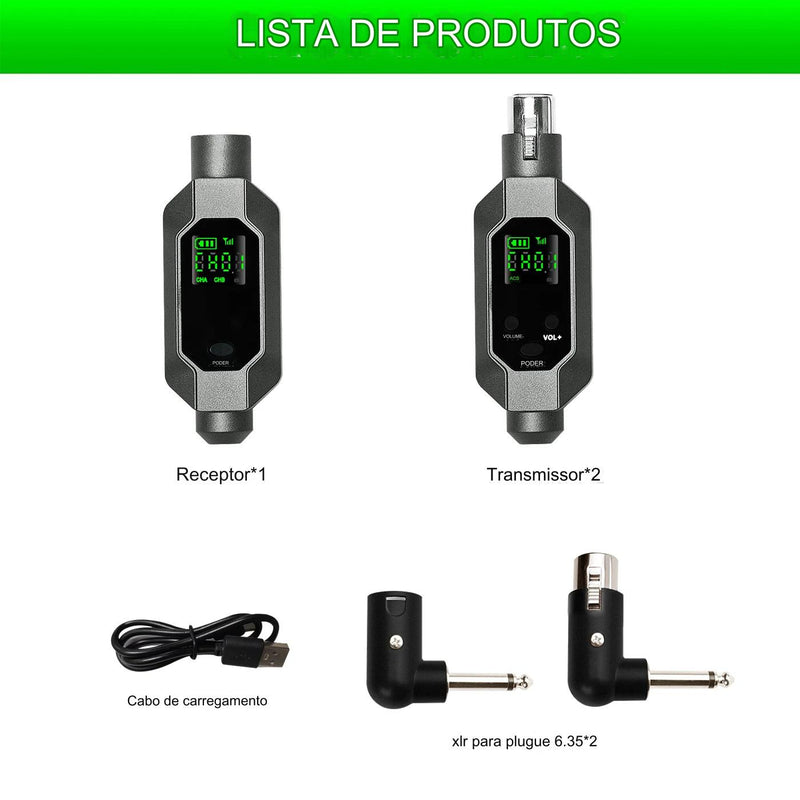 KZM TX-PRO: Transforme Seu Microfone Com Fio em Sem Fio com Qualidade Profissional