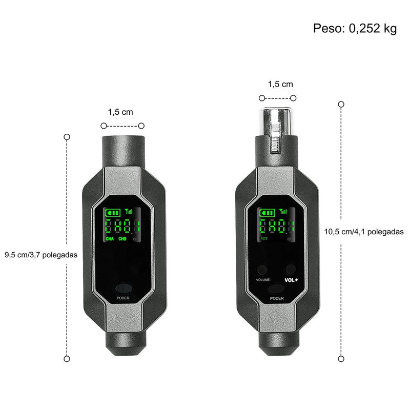 KZM TX-PRO: Transforme Seu Microfone Com Fio em Sem Fio com Qualidade Profissional