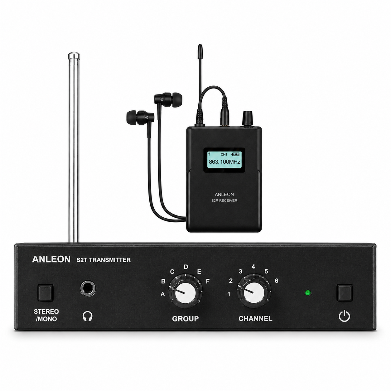 Anleon S2 Plus – Sistema de Monitor In-Ear Sem Fio Estéreo Profissional