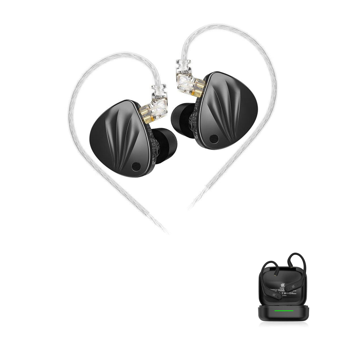 KZ Krila with KZ AE01 Bluetooth adapter — Sem Microfone / Com Bluetooth