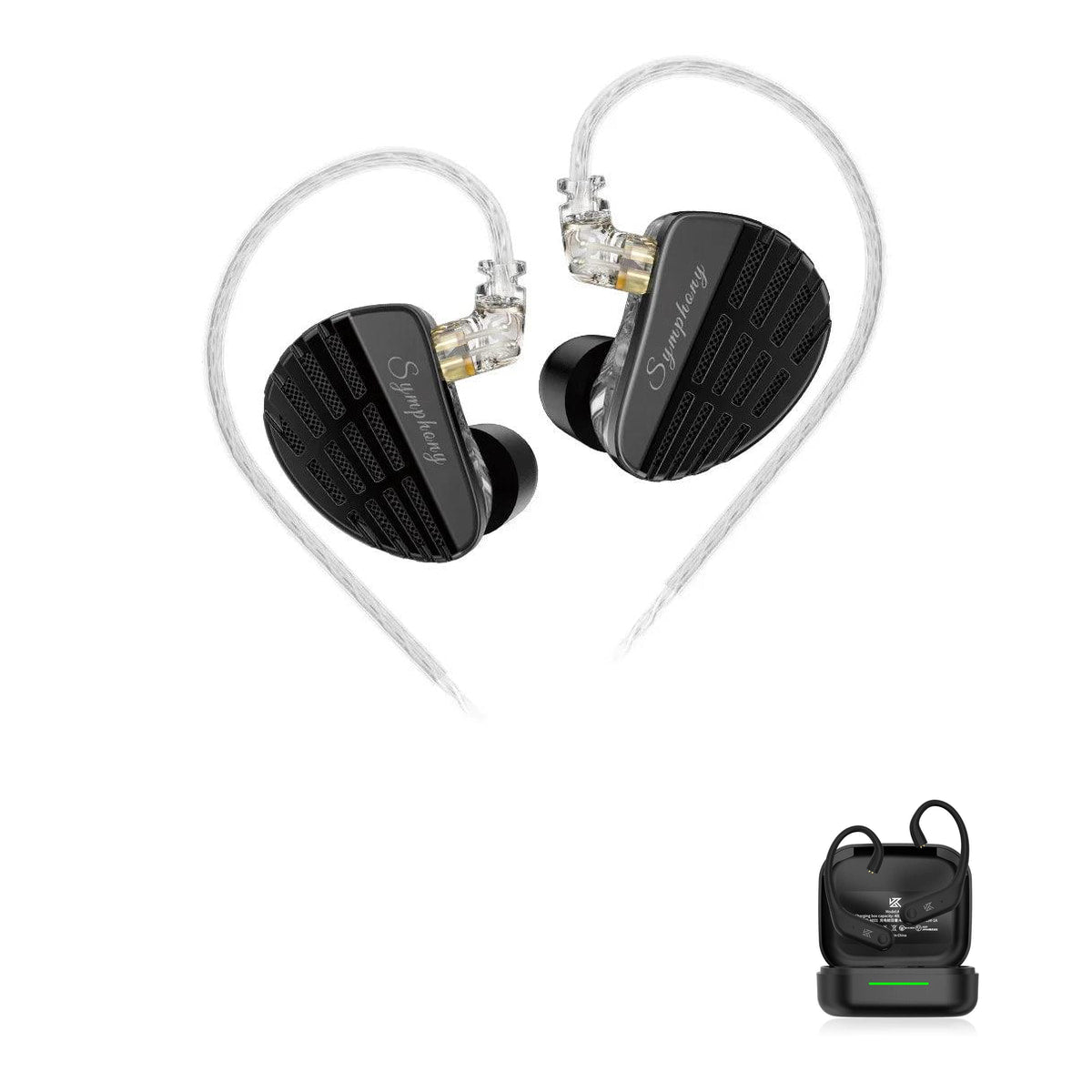 Fone de ouvido in-ear KZ Symphony with KZ AE01 Bluetooth adapter — Sem Microfone / Com Bluetooth