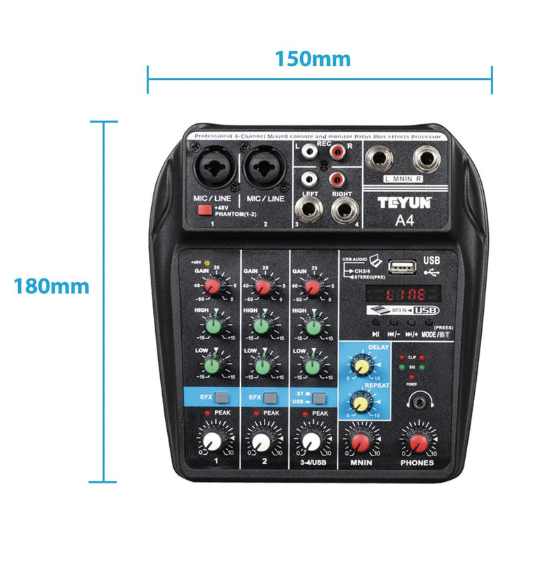 Interface de áudio TEYUN A4 - KZ Music Store