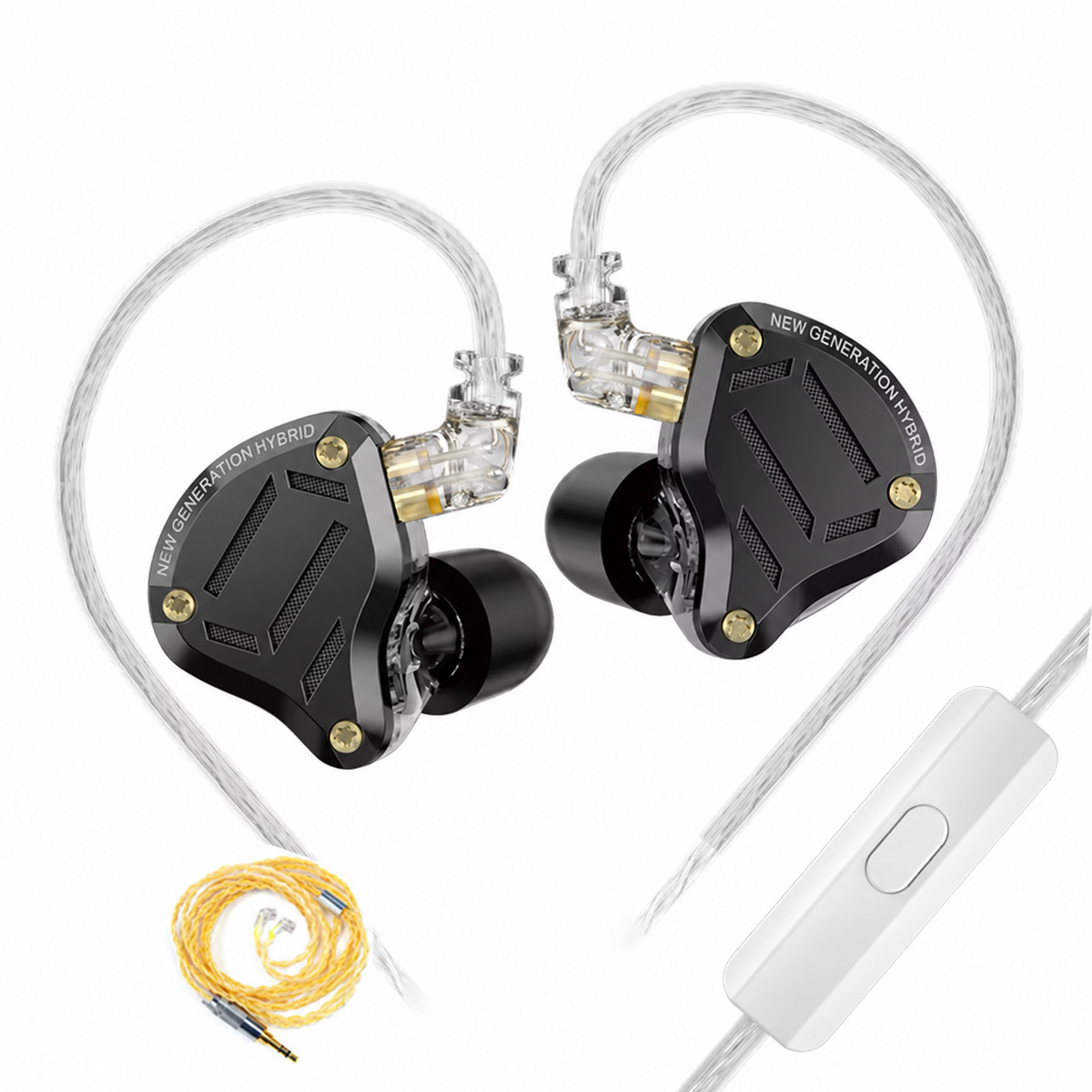 KZ ZS10 PRO 2 Gamer – Preto Cabo Premium – Com Microfone
